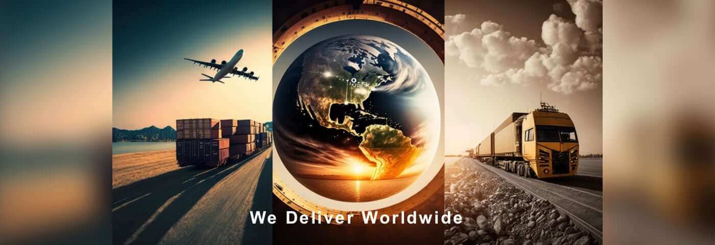 Worldwide Delivery - an Airplane, a world and an articulated lorry